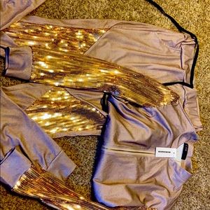 Brand new with tags Jackets and Jogger pants.